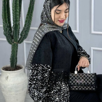 مانتو کتی زنانه مخمل مدل هانیا