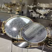 سینی بیضی استیل 2تیکه اماراتی