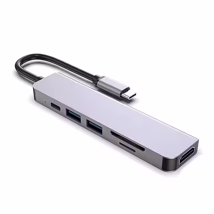 هاب 6 پورت Type-C  Multi-Function 6 in 1