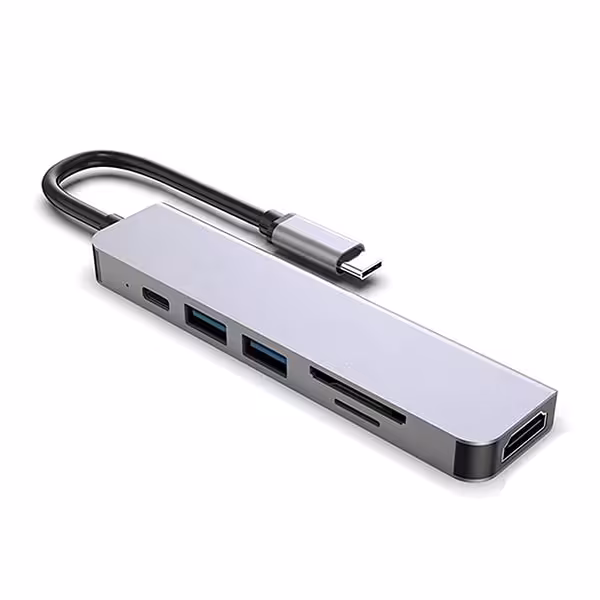 هاب 6 پورت Type-C  Multi-Function 6 in 1