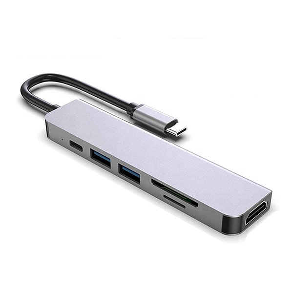 هاب 6 پورت Type-C Multi-Function 6 in 1