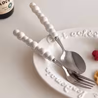 قاشق چنگال دسته مرواریدی