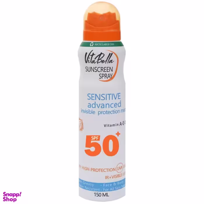 اسپری ضد آفتاب ویتابلا مدل Sensitive Advanced SPF50 حجم 150 میلی لیتر