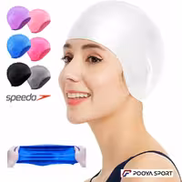 کلاه شنا گوشی دار برای موهای بلند اسپیدو Speedo اصل