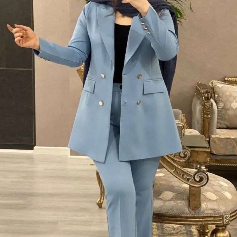 کت شلوار نگین کرپ مازراتی