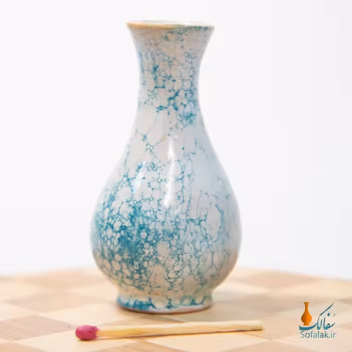 گلدان سفالی مینیاتوری لعاب ترکیبی 