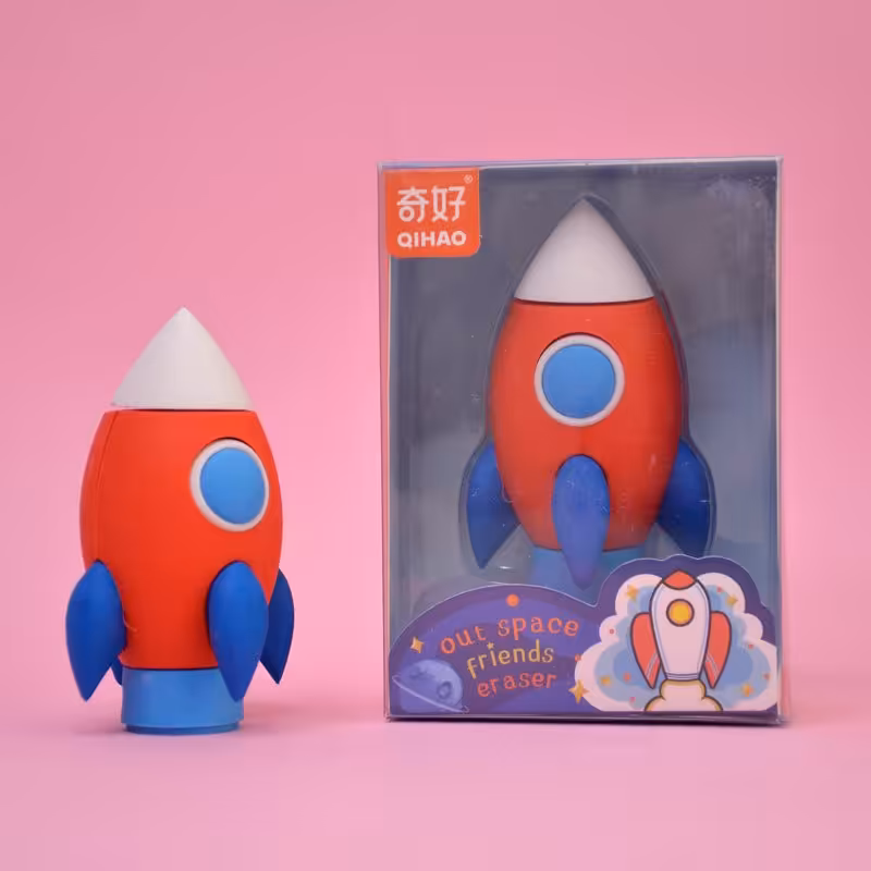 پاک کن فانتزی بزرگ موشک طول 10 سانت مارک qihao مناسب هدیه و کلکسیون پاکن  