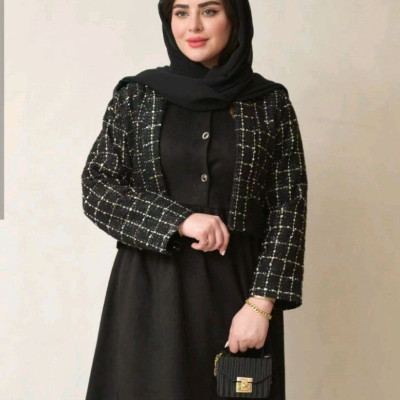 ست مجلسی پیراهن مخمل سوییت وکراپ شنل ترک