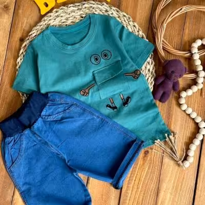 ست تیشرت شلوارک بیرونی پسرانه و دخترانه