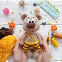 عروسک خرس ناول دستبافت