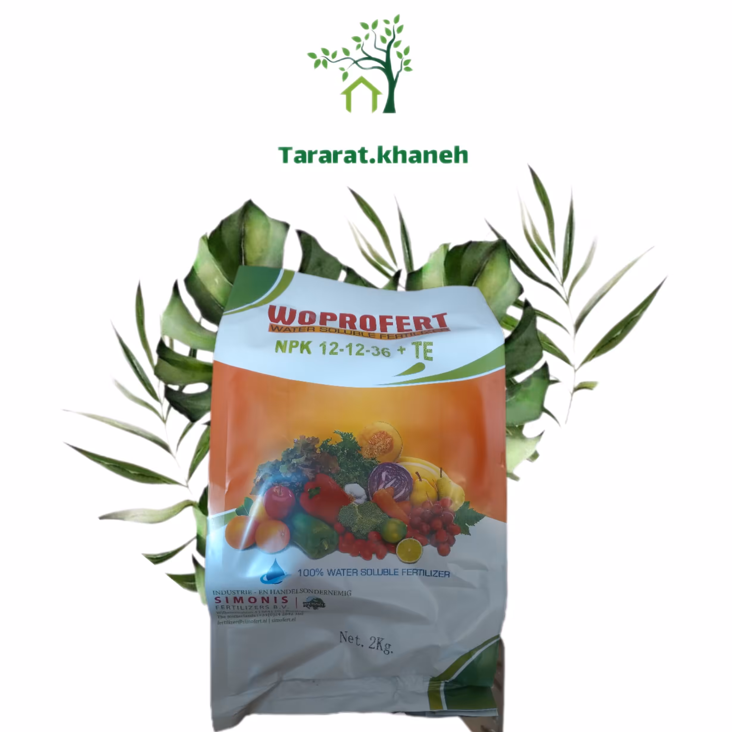 کود پتاس بالا  12،12،36، هلندی برند woproffert، دو کیلویی