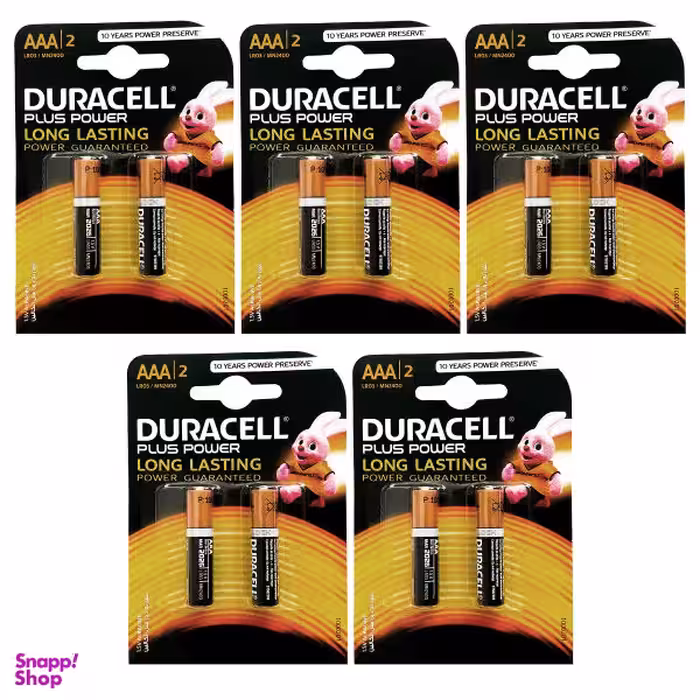 باتری نیم قلمی دوراسل مدل Plus Power Duralock بسته 10 عددی