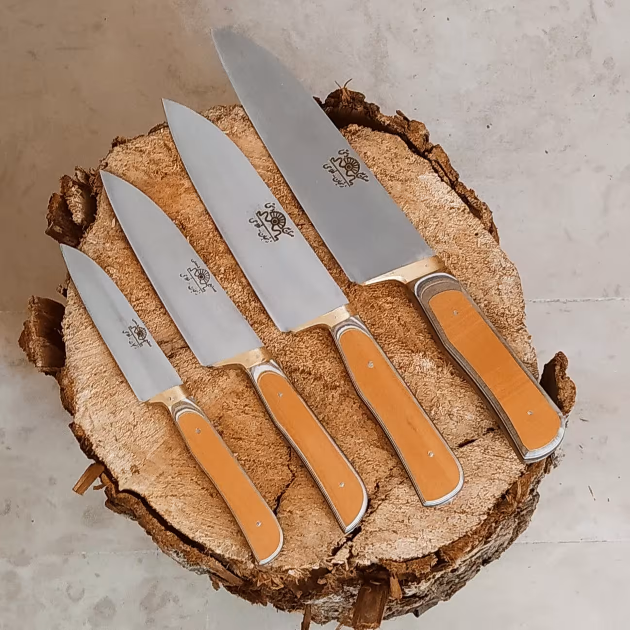 ست چاقو آشپزخانه فلاحی زنجان مدل آجری با ارسال رایگان 