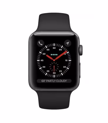 ساعت هوشمند اپل واچ سری 3 مدل Space Gray Aluminum Case With Black Sport Band 38mm