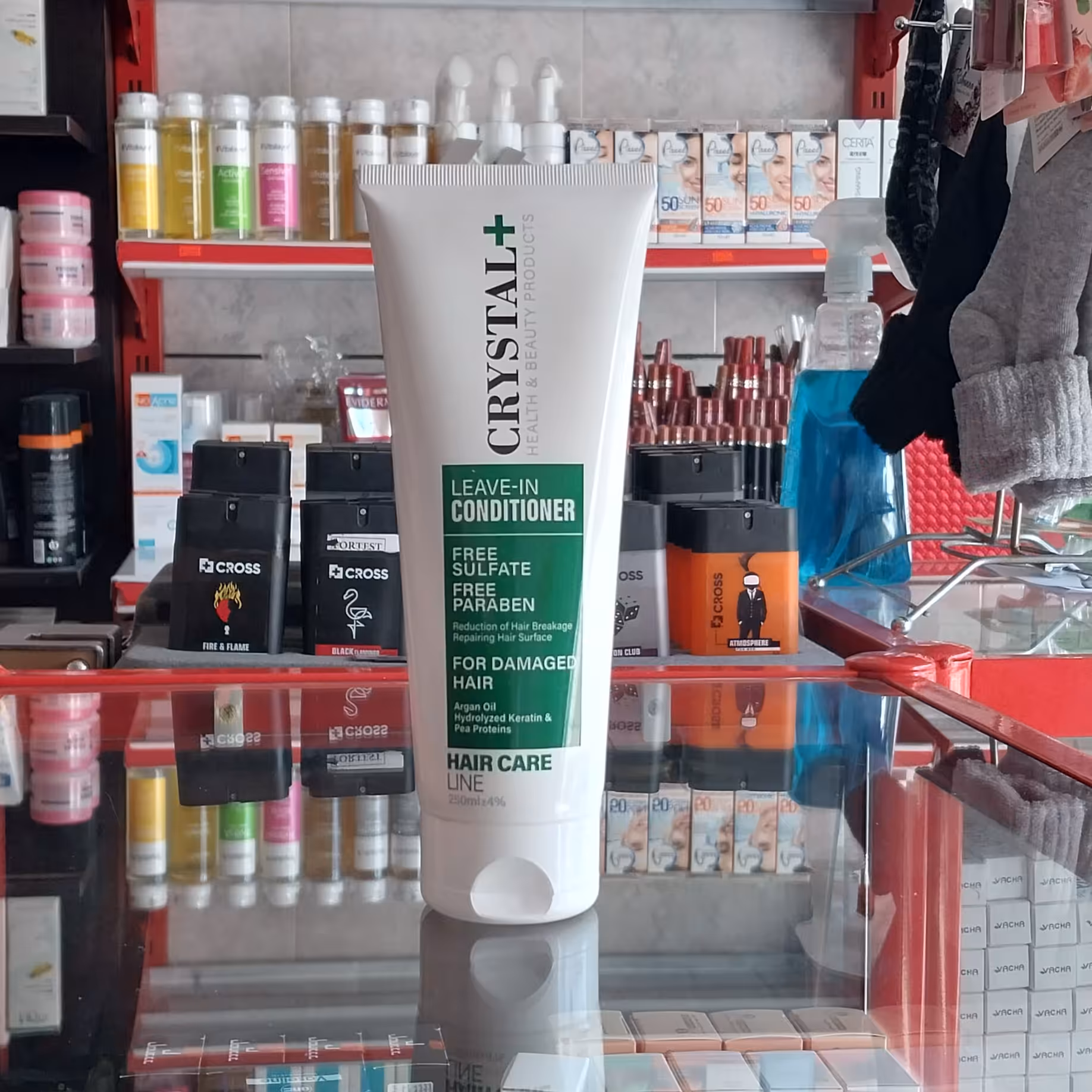 ماسک مو بدون آبکشی کریستال-مناسب موهای آسیب دیده-فاقد سولفات فاقد پارابن-حجم250 میلی لیتر 