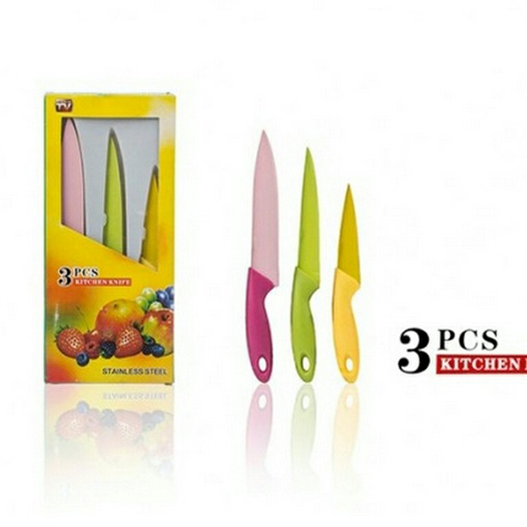 چاقوی 3 تکه سرامیکی رنگی Kitchen Knife (ارسال رایگان)