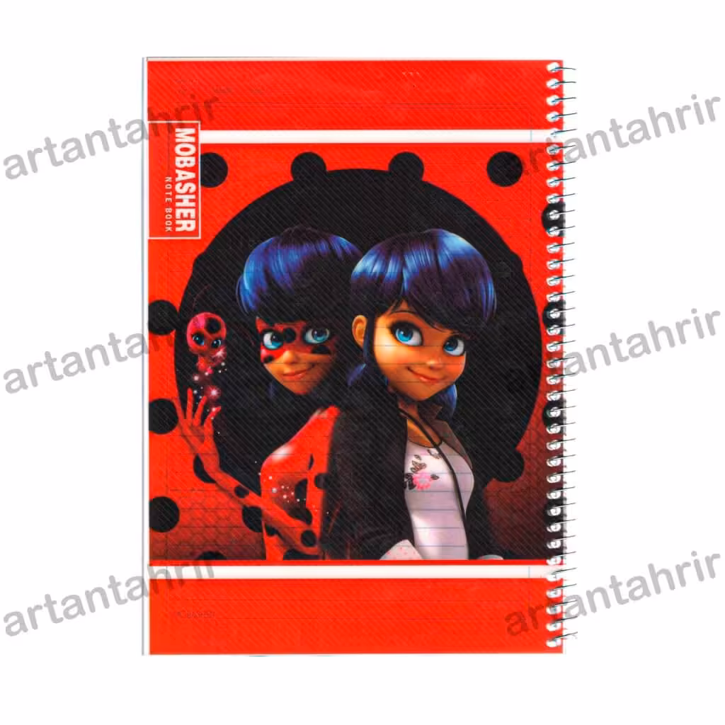 دفتر 100 برگ جلد طلقی فانتزی دخترانه