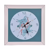 ساعت دیواری کودک مدل اسب تک شاخ یونیکورن