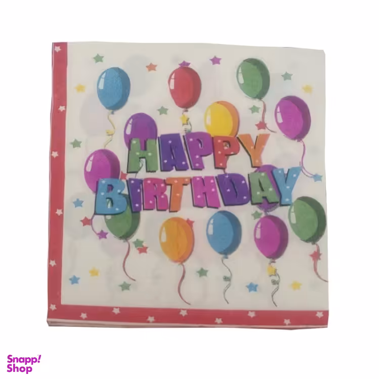 دستمال سفره طرح تولد بسته 20 عددی