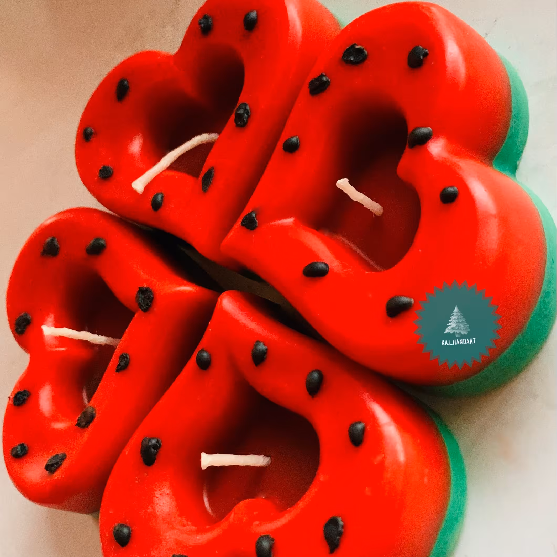 شمع یلدایی قلبی  دست ساز  