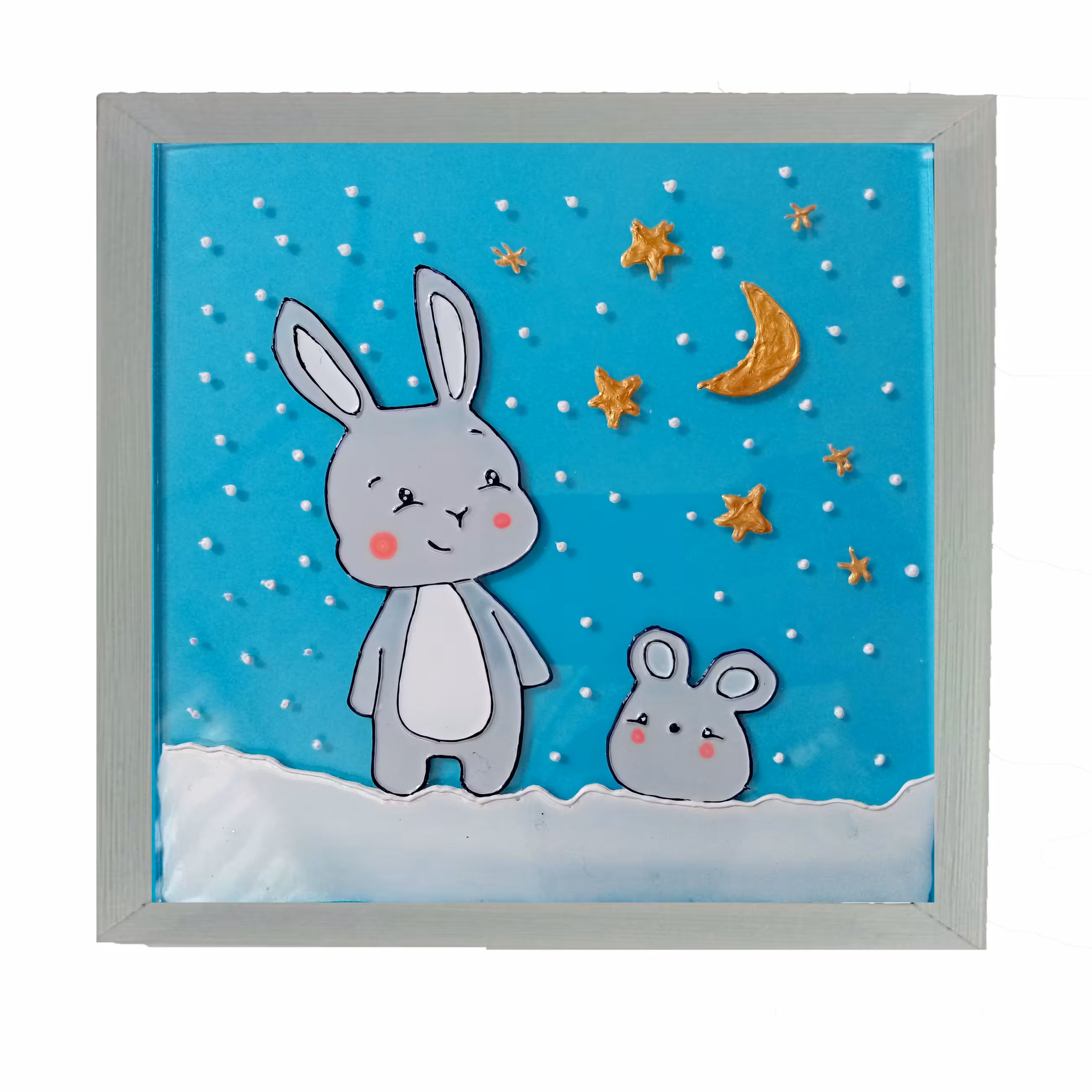 تابلوی ویترای طرح مامان خرگوشی