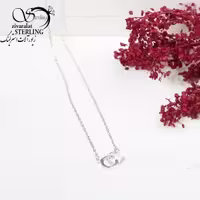 گردنبند نقره زنانه طرح CC