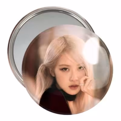 آینه جیبی خندالو طرح رزی گروه بلک پینک کد 3656