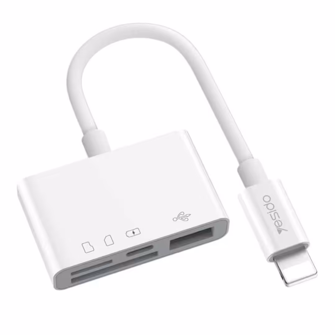 مبدل لایتنینگ به فلش مموری و مموری کارت یسیدو مدل GS12