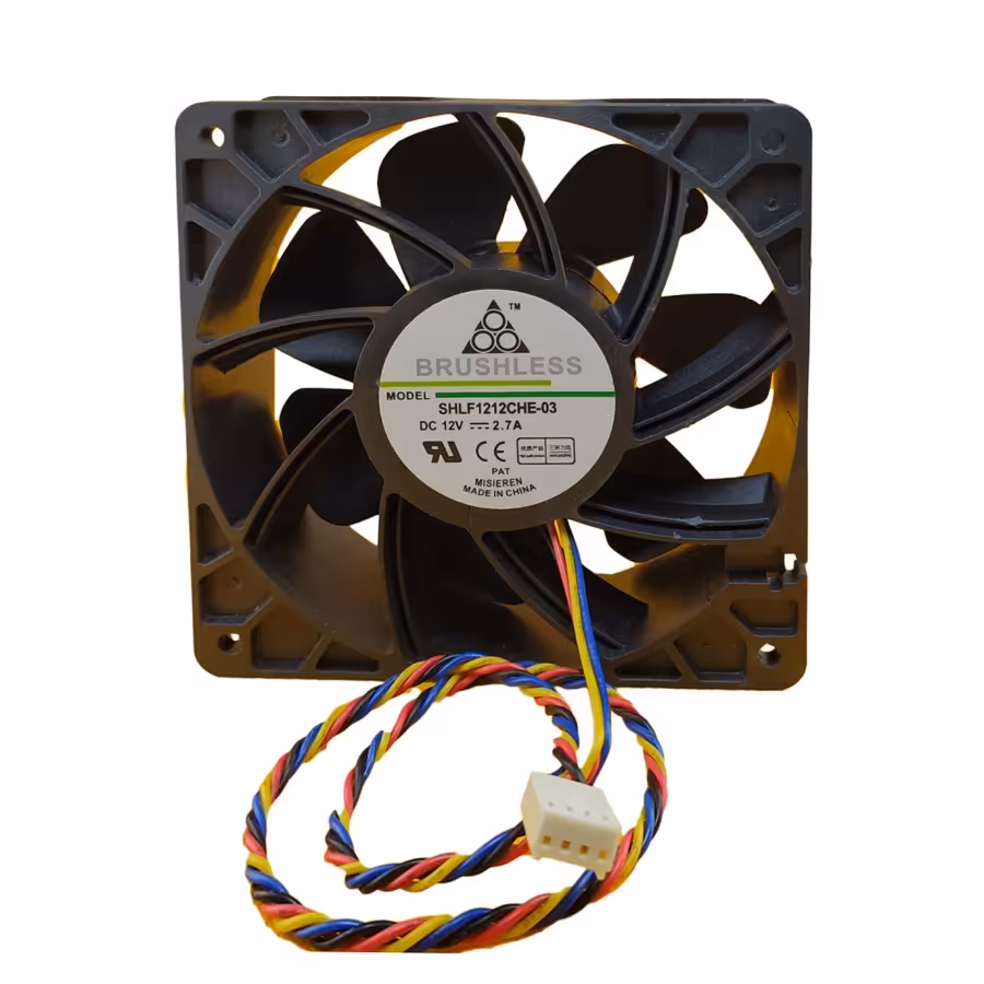 فن دور بالا 12 ولت 12x12x3.8 سانتی متر 2.7 آمپر مناسب برای ماینر