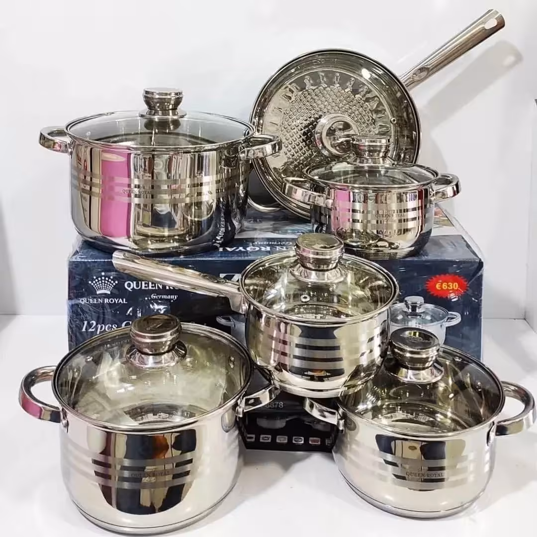 سرویس قابلمه 12 پارچه استیل مارک رویال شرکتی 