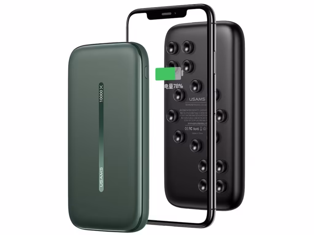 پاوربانک وایرلس شارژ سریع 10000 یوسامز USAMS Wireless Fast Charging Power Bank US-CD146