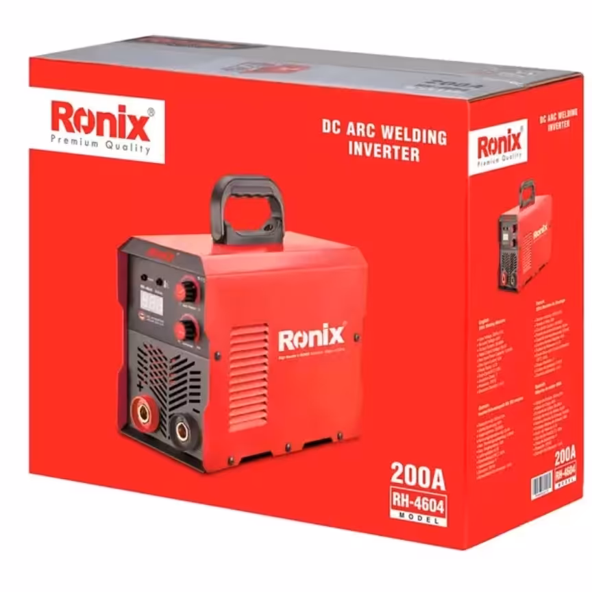 دستگاه جوش (اینورتر) رونیکس200آمپر  توربو فن پلاس لوازم کامل به همراه40ماه گارانتی طلایی رونیکس 