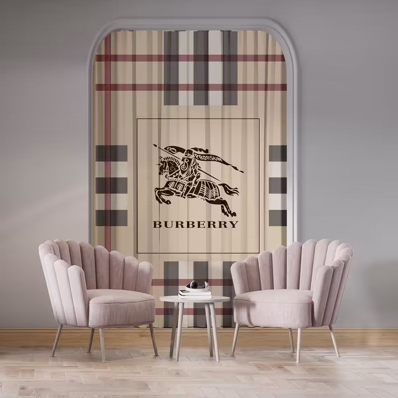 پرده پانچی برند  سایز 140 در 280 کد 041