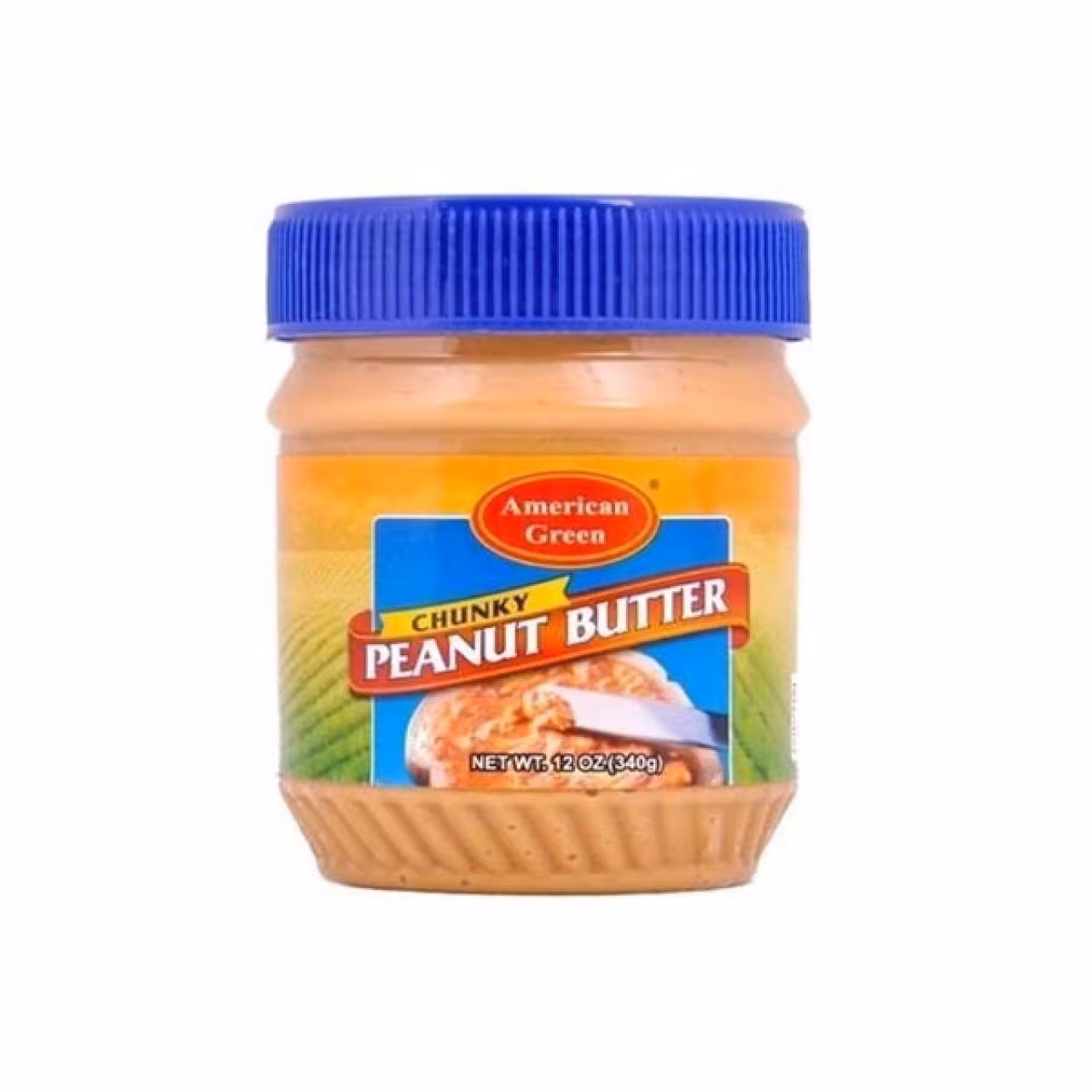 کره بادام زمینی آمریکن گرین چانکی آبی 340 گرم