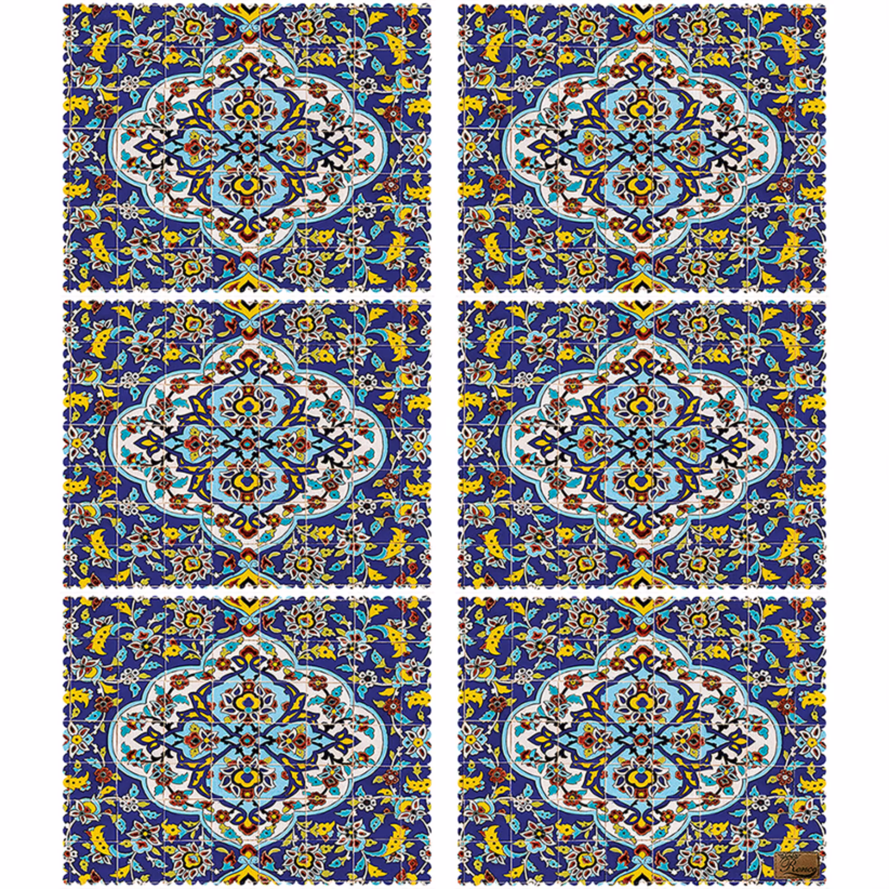 زیر بشقابی مستطیلی پارچه مخمل سایز 35 در 40 مدل U3-400 شرکت رنس