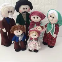 ست عروسک پرفروش سنتی دست ساز مدل خانواده آقای زرین نوستالژی 