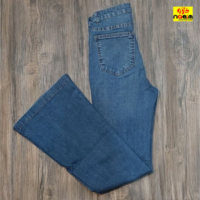 شلوار بوت کات زنانه لی دمپا گشاد سایز 38 تا 46 فول کش قد 108