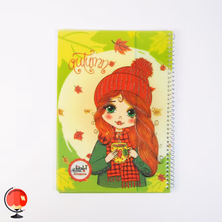 دفتر نقاشی 50 برگ سیمی طرح دختر پاییزی آپادانا