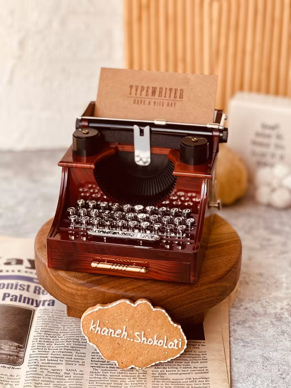 جعبه موزیکال طرح ماشین نویسی کد00106