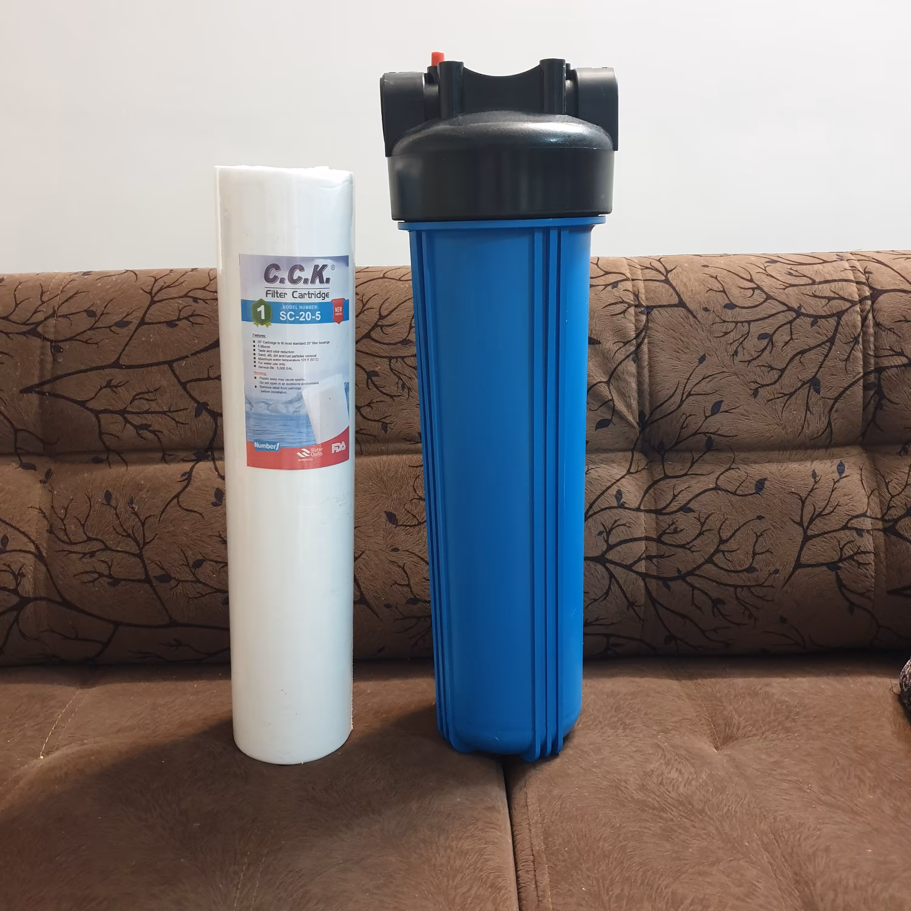 هوزنگ جامبو 20 اینچ به همراه فیلتر، آچار و پایه و پیچ پایه