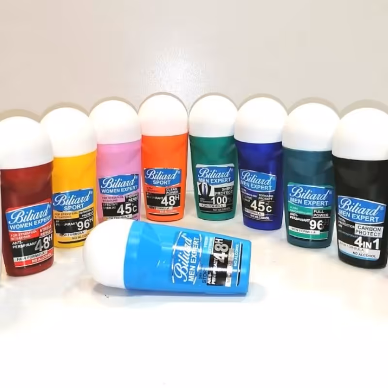 مام بیلیارد 80 میل biliard مام زیربغل 48 ساعته بهترین مام ضد تعریق بیلیارد مام رول خوشبو کننده بدن مام ضد تعریق 