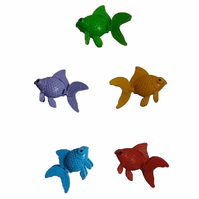 ماهی تزیین کیک مدل آکواریومی دم متحرک مجموعه 5 عددی