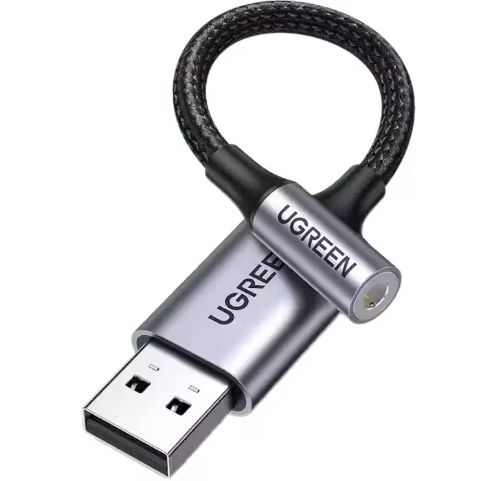 کارت صدا اکسترنال USB-A به جک 3.5 میلیمتری یوگرین مدل CM477 کد 30757