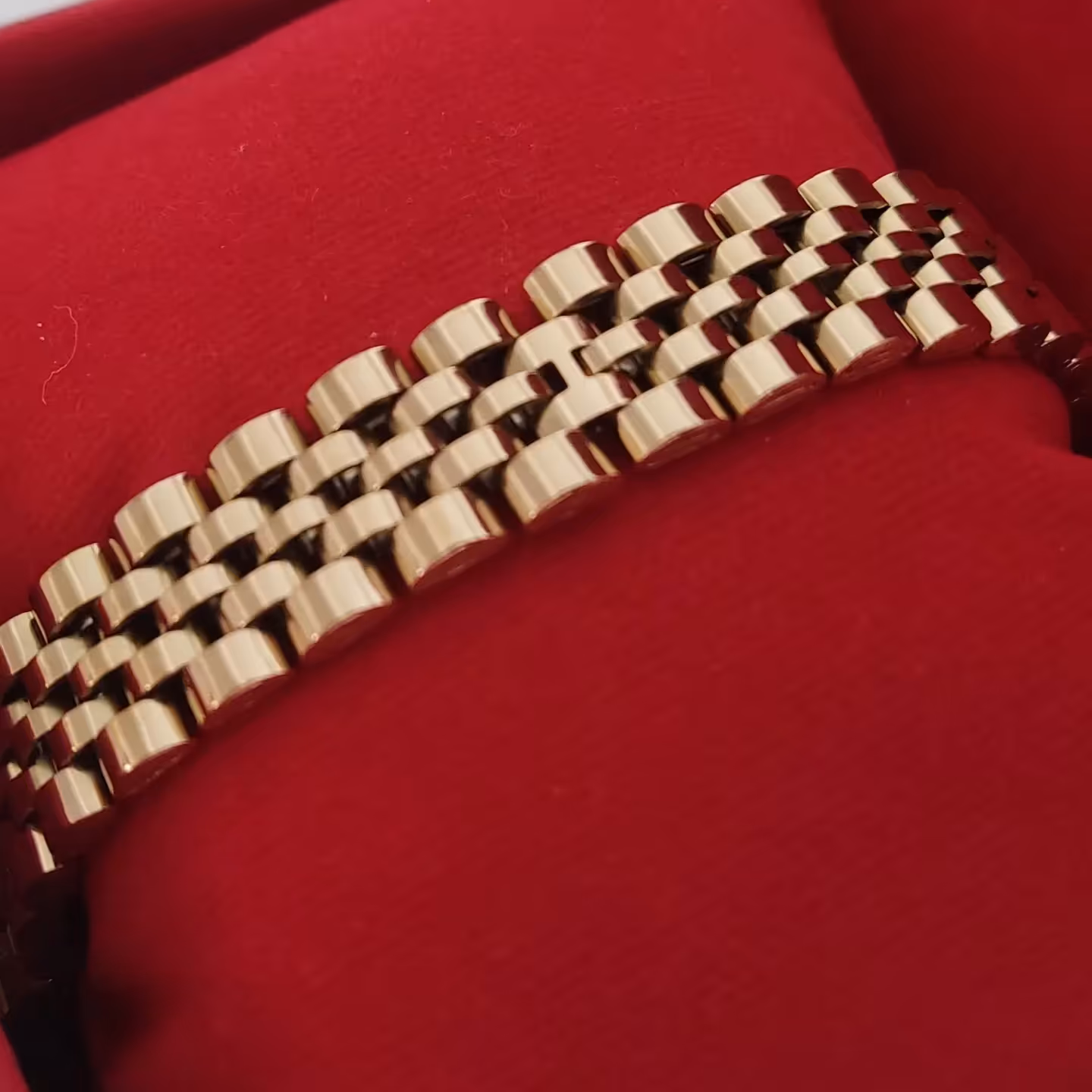 دستبند طرح رولکس طلایی استیل