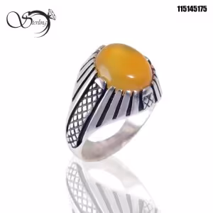 انگشتر نقره مردانه شرف الشمس کد:1555