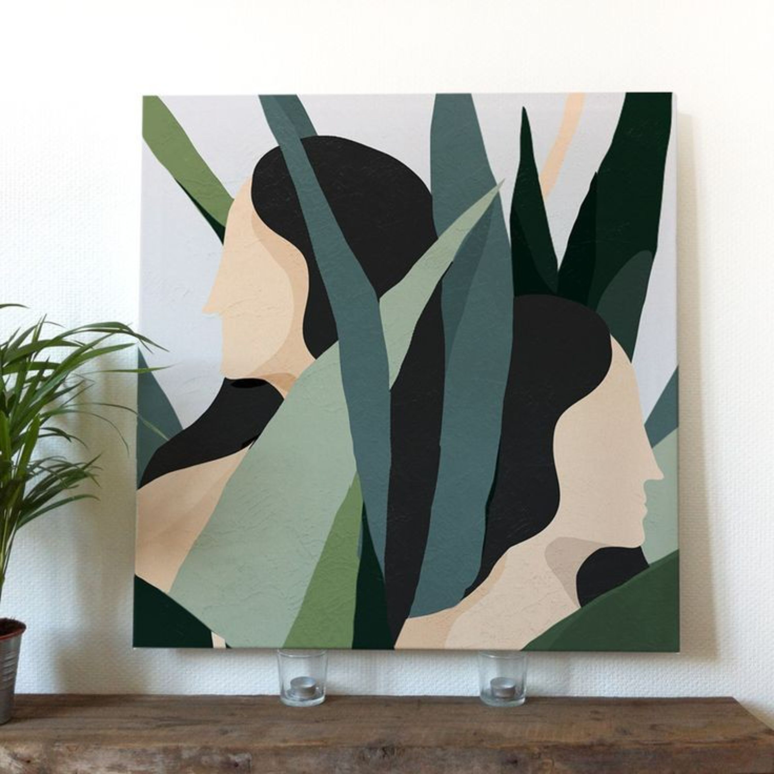 تابلوی رنگ اکرلیک سبک مینیمال در ابعاد هفتاد در هفتاد بوم معمولی