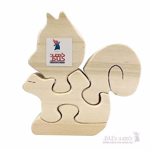 پازل سنجاب چوبی