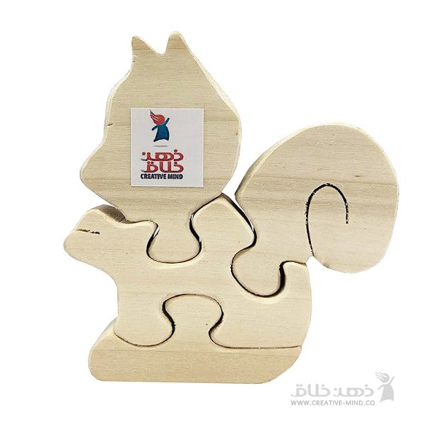 پازل سنجاب چوبی