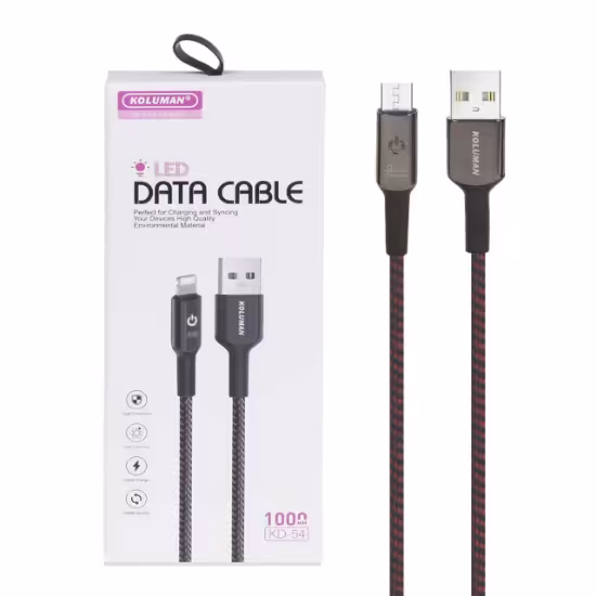 کابل تبدیل USB به microUSB کلومن مدل kd-54 طول 1 متر
