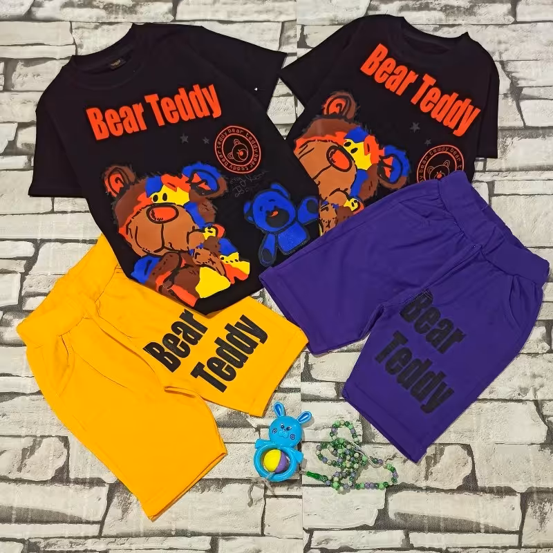 ست بلوز و شلوارک تدی بیر پسرانه 